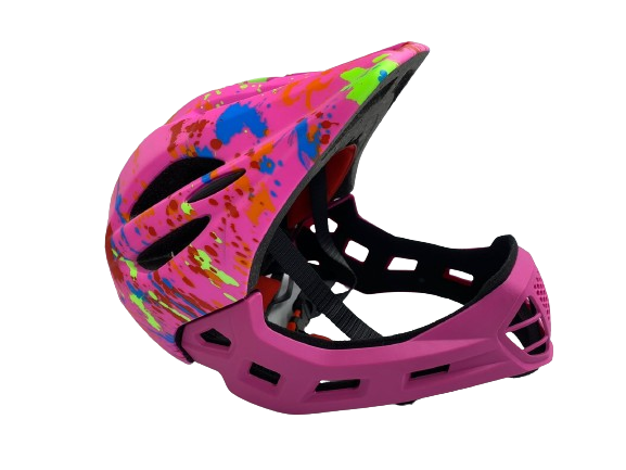 Casco Full Face Rosa con Manchas