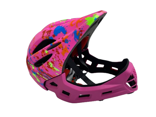 Casco Full Face Rosa con Manchas